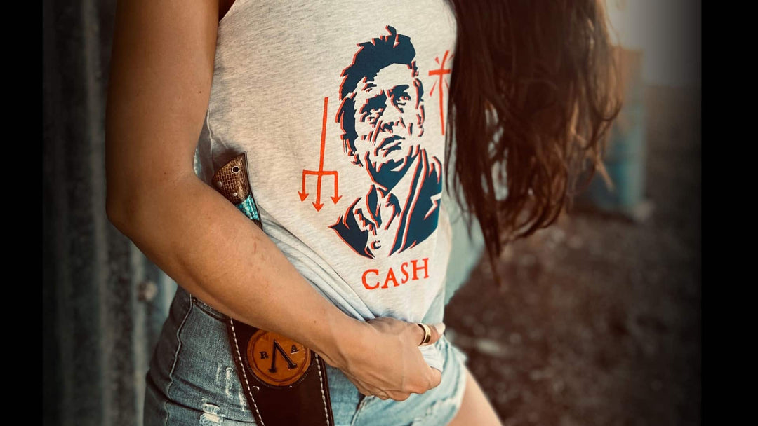 woman wearing a Cash shirt