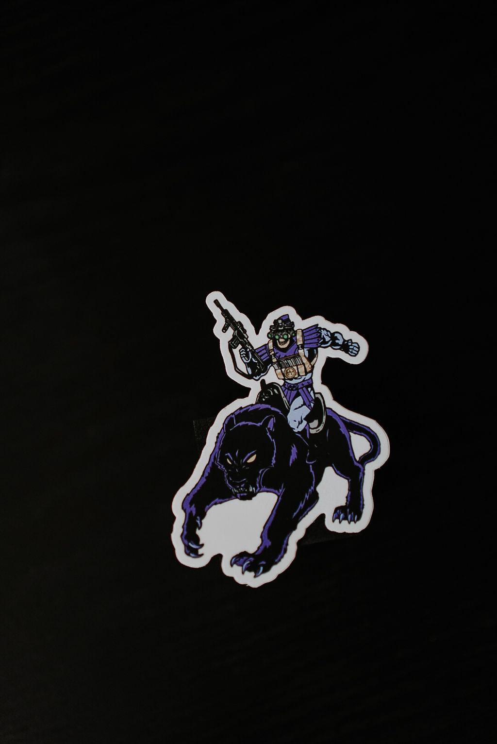 Purple Panther Raider Sticker - Rogue American Apparel