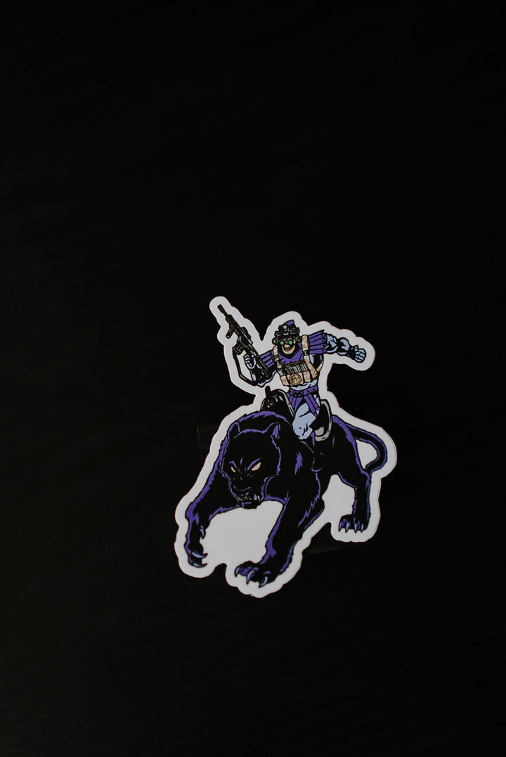 Purple Panther Raider Sticker